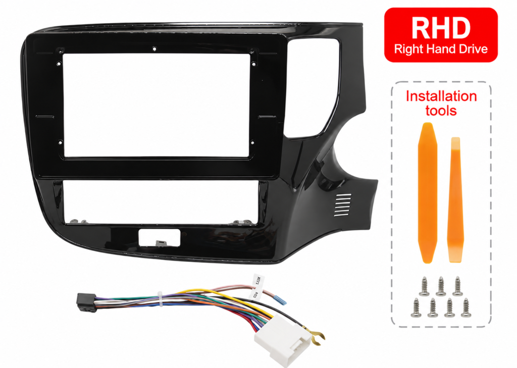 Mitsubishi Outlander 9" RHD Car Radio Fascia – Stereo Dashboard Installation Frame