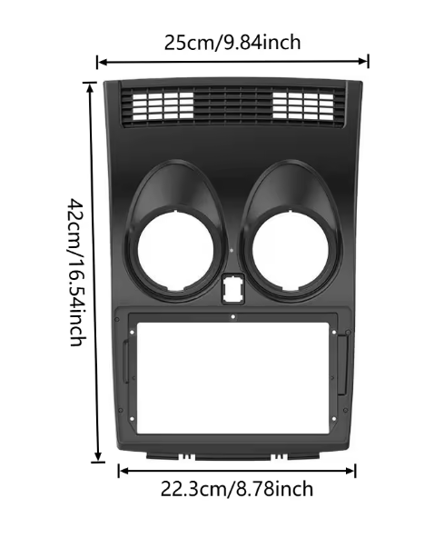 Nissan Qashqai 2008–2014 10.1" Car Radio Fascia – Android Touchscreen Stereo Dashboard Installation Frame - Image 2